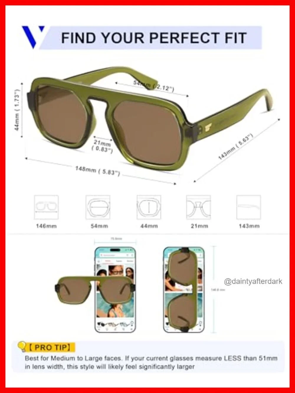 Retro Square Aviator Sunglasses Oversized Flat Top UV400 Protection